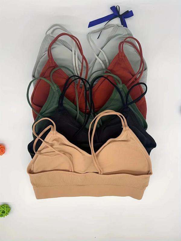 Women's Solid Wireless Bralette, Casual Comfortable Breathable Seamless Bralette for Daily Wear, Women's Lingerie for All Seasons