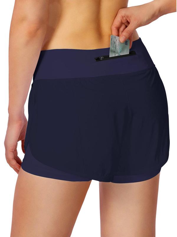 Women's 2-IN-1 Pocket Zipper Wrap Shorts, Summer Clothes Women, Casual Comfy Breathable Shorts for Daily Wear, Ladies Summer Bottoms