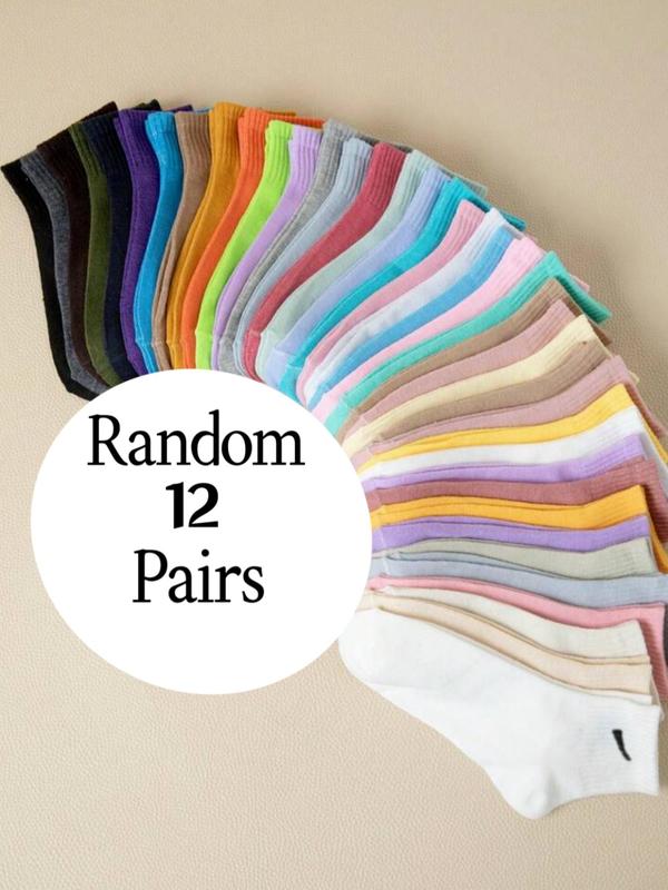 Women's Solid Ankle Socks, Casual Moisture Wicking Low Cut Socks, Soft Comfy Breathable Socks for All Seasons Daily Wear