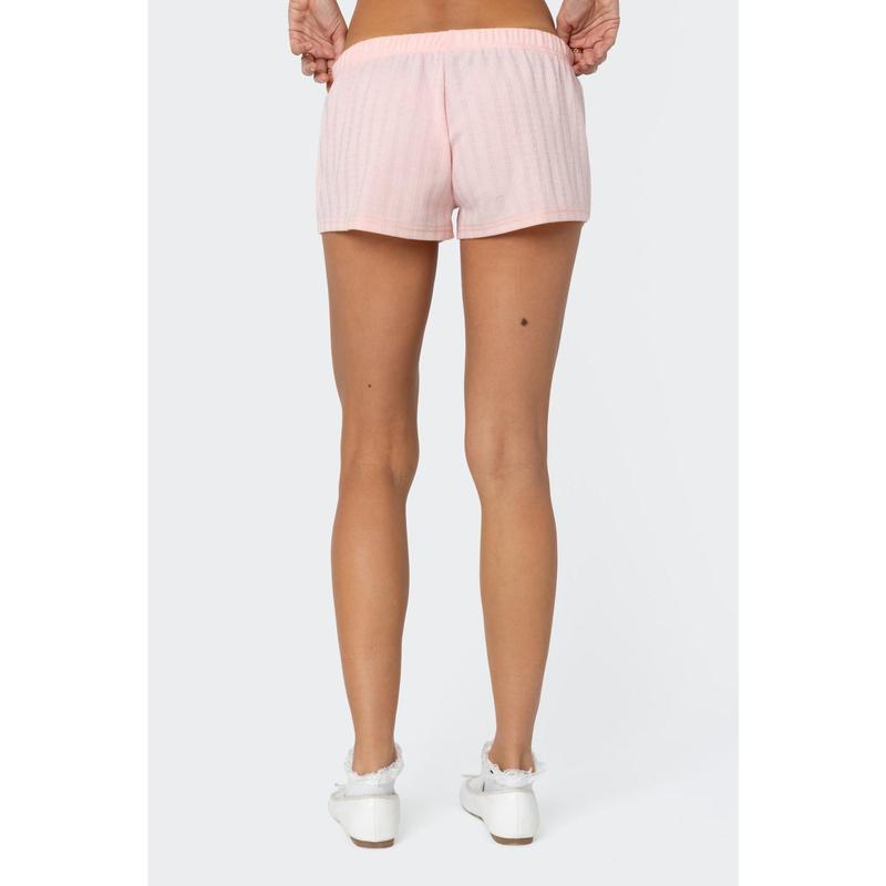 Irene Low Rise Pointelle Micro Shorts