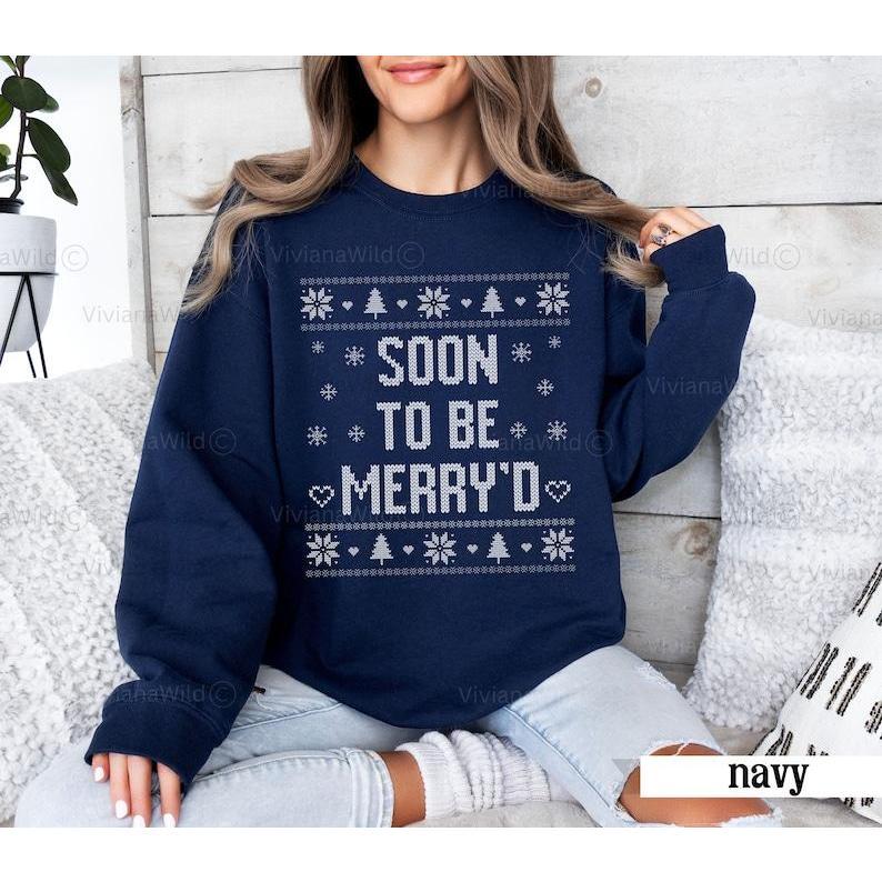 Ugly Christmas Sweater Couple, Soon To Be Merry'd, Merry Bride, Married Christmas, Matching Sweater Couples, Mr and Mrs Christmas Wedding