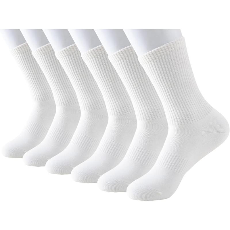 Womens Crew Socks 3-6 Pairs Arch Support Lightweight Thin Casual Cotton  Socks Size 6-11