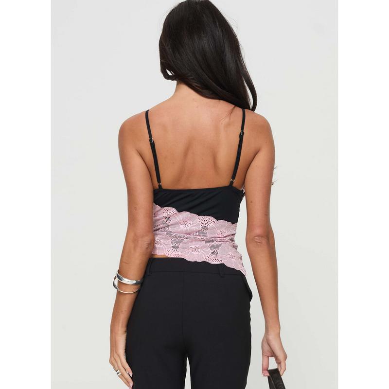 Antoine Top Pink   Black