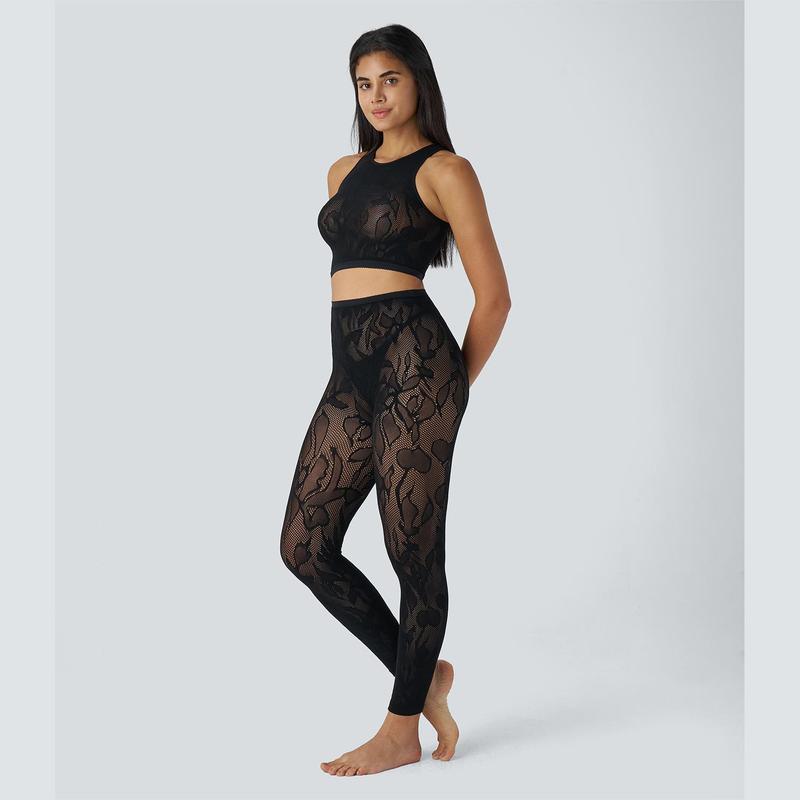 Halara Seamless Flow High Waisted Cut Out Casual 7 8 Leggings