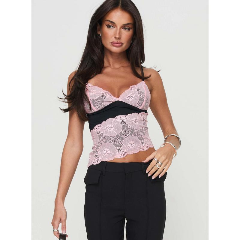 Antoine Top Pink   Black