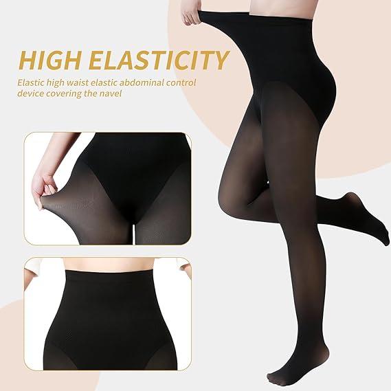 Hip-lifting Triangle Crotch Fleece Lined Tights-Women Warm Fake Translucent Tights High Waist Pantyhose Sheer Thick Warm Leggings For Women,Triangles Fleece Lined Tights