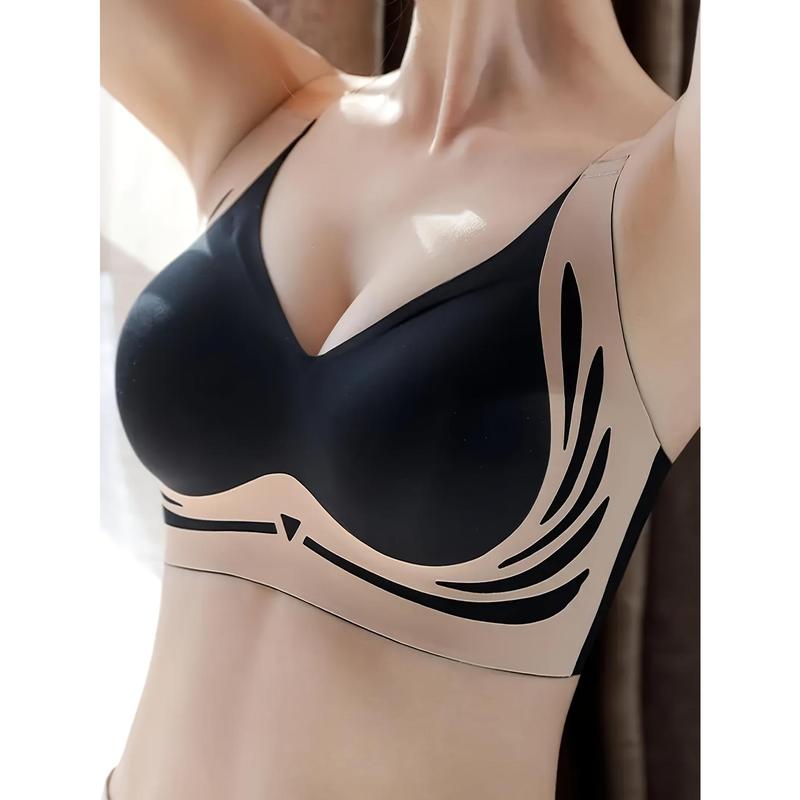 4-Piece Anti-Gravity Lifting Breast Holding Light Luxury Nubra Skin Breathable Comfortable No Scar Gathered Wireless Underwear