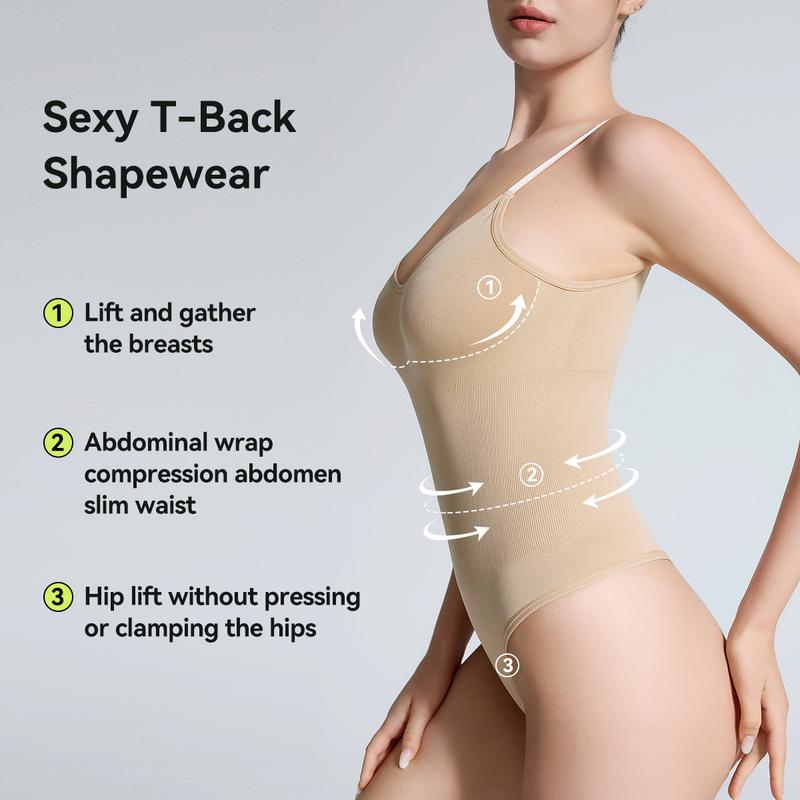 Sexy T-Back Shapewear Sculpting Bodysuit - 2 Pack