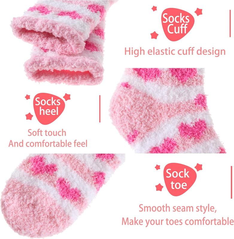 Womens Fuzzy Socks Cozy Fluffy Winter Cabin Slipper Warm Fleece Soft Thick Comfy Socks