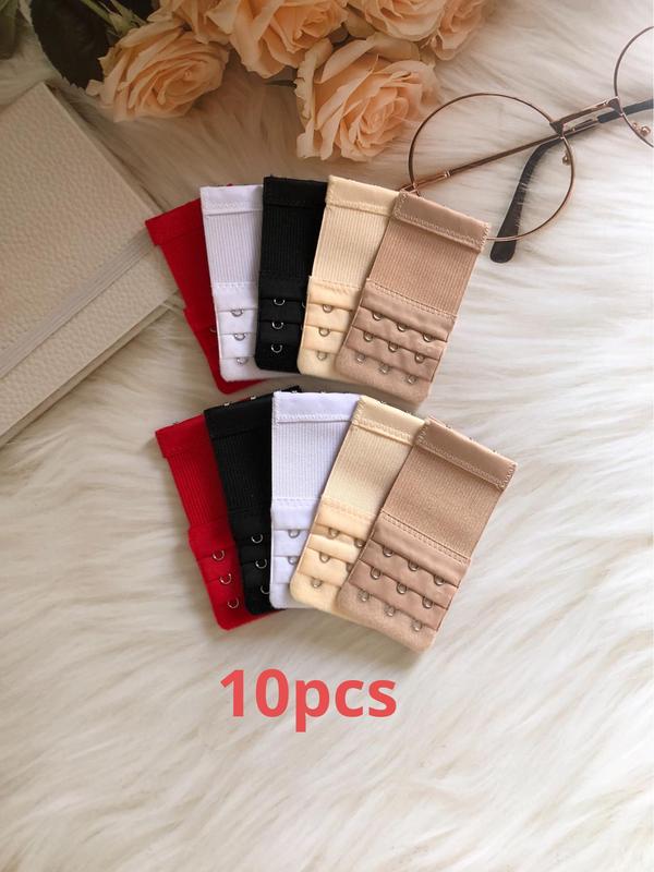 Women's 3 Row 3 Buckle Bra Extension Clip, Solid Color Bra Extension Clip, Lingerie Accessories for Women