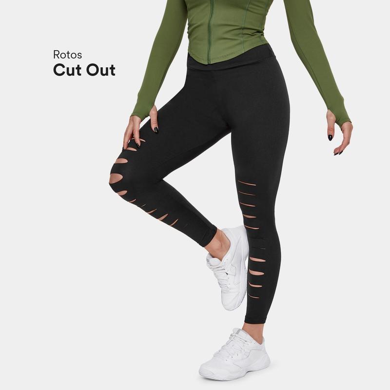 Halara High Waisted Ripped Solid Casual Leggings