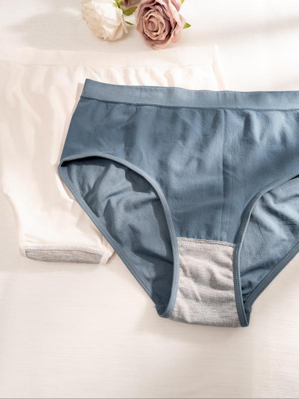  Solid Color Panty, Soft Comfy Breathable Knicker for Daily Wear, Underwear for Women, Women's Underwear for All Seasons