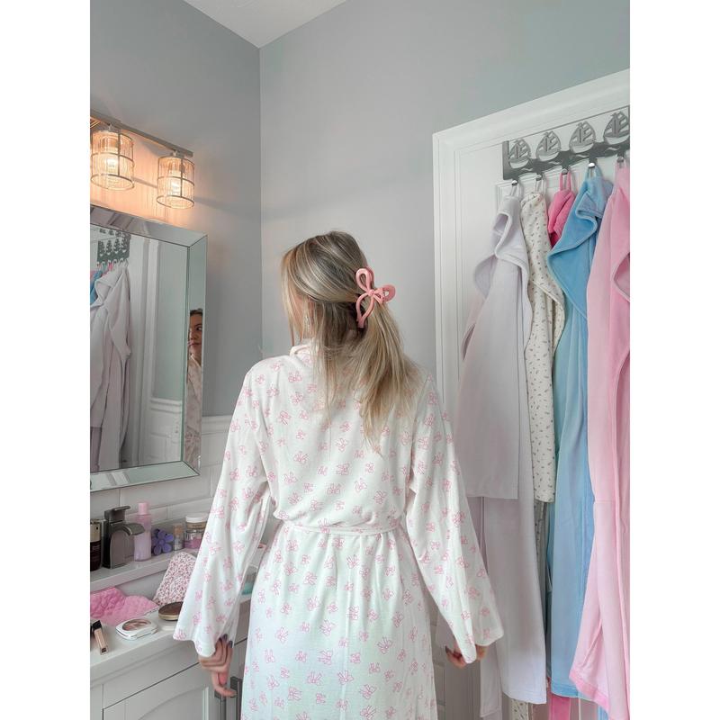 Polar Beary Pink Bows Hotel Robe