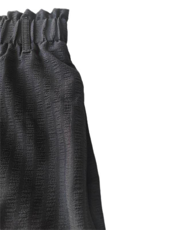Women's Solid Paper Bag Waist Belted Shorts, Casual Frill Trim Pocket Shorts for Summer, Fashion Women's Bottoms for Daily Wear