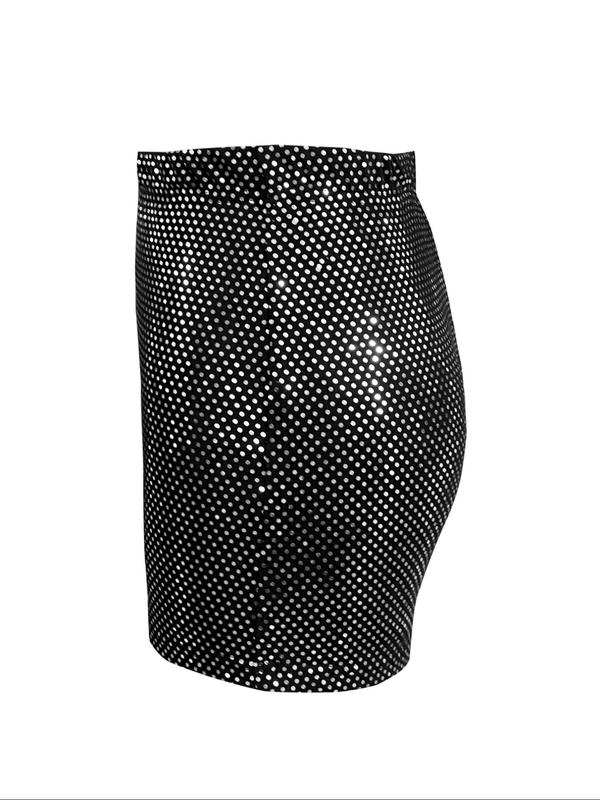 Women's Glitter Sequins High Waist Skinny Shorts, Fashion Casual Sparkly Shorts for Party Holiday, Ladies Bottoms for All Seasons, Shorts for Women Lounge Shorts