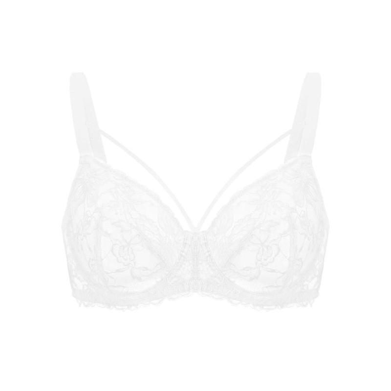 HSIA Pretty In Petals Unlined Strappy Floral Lace Plus Size Underwire Bra comfy bras