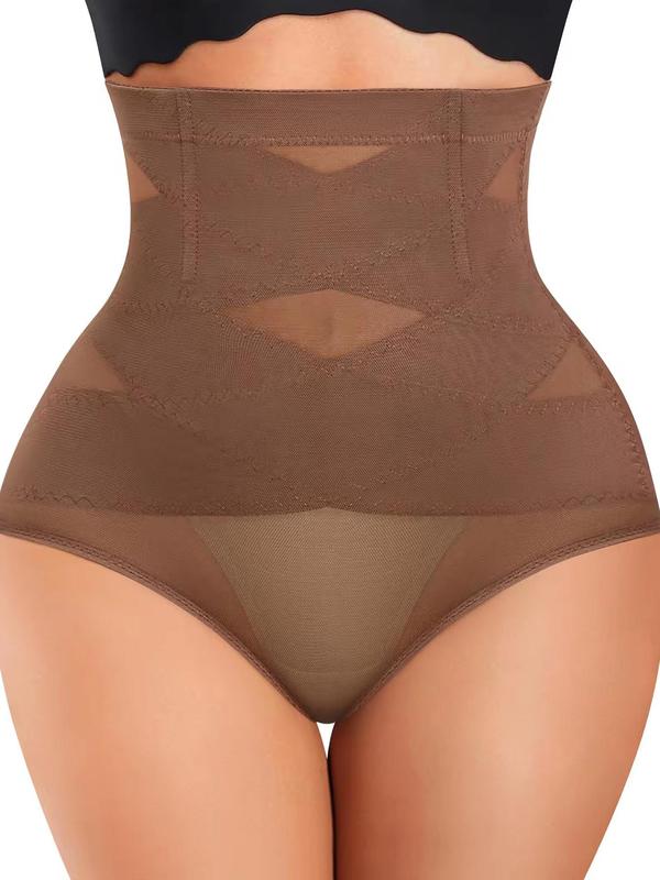 Women's Sheer Sexy High Waist Shapewear Panty, Summer Wear 2024, Tummy Control Underwear, Comfy Breathable Skin-friendly Shapewear Clothing, Tummy Hiding Clothes, Women's Shapewear Bottoms for Daily Wear Back To School, Fall Wear, Earthtone Fallfreshness