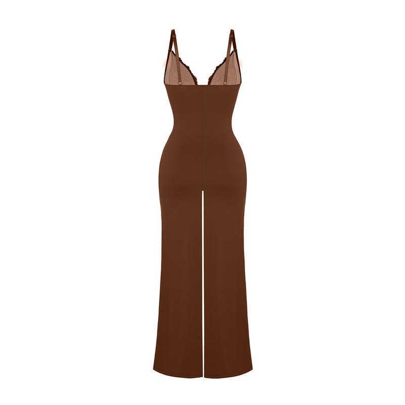 Popilush Lace Deep V-Neck Wide-Leg Shapewear Jumpsuit Official Live