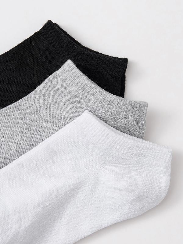 Summer 2024 Women's 6 Pairs Plain Ankle Socks, Multi-pack Fashion Casual Breathable Low Cut Socks For Summer Daily Wear, Women's Socks & Hosiery