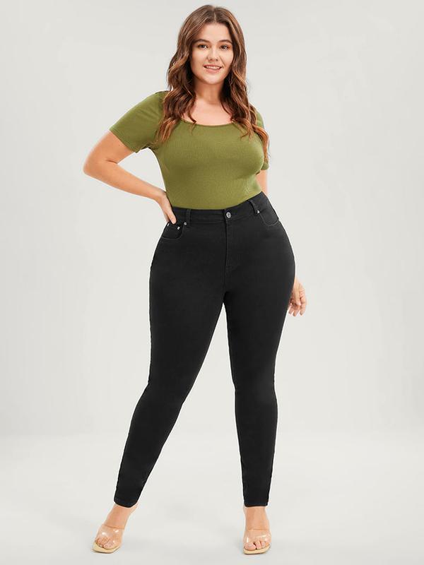 BloomChic Skinny Very Stretchy High Rise Black Wash Sculpt Waist Jeans