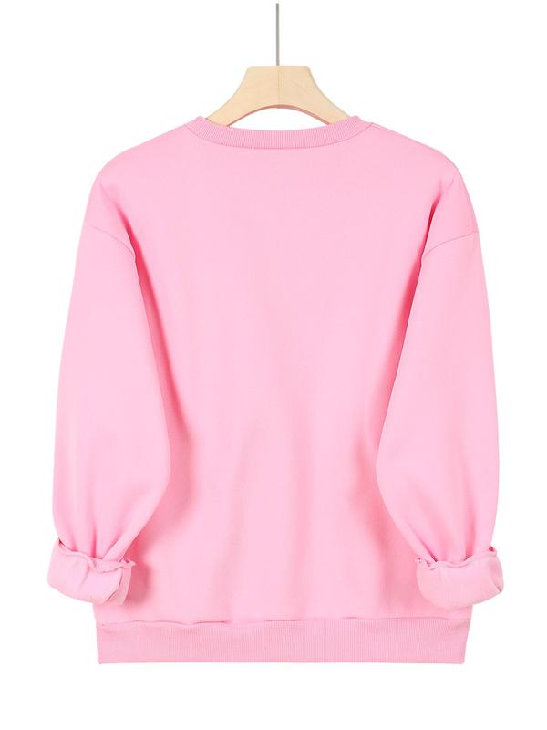 Women's Butterfly Heart Print Sweatshirt & Pocket Sweatpants Set, Casual Round Neck Long Sleeve Pullover & Jogger Pants, Women's Fall & Winter Outfits