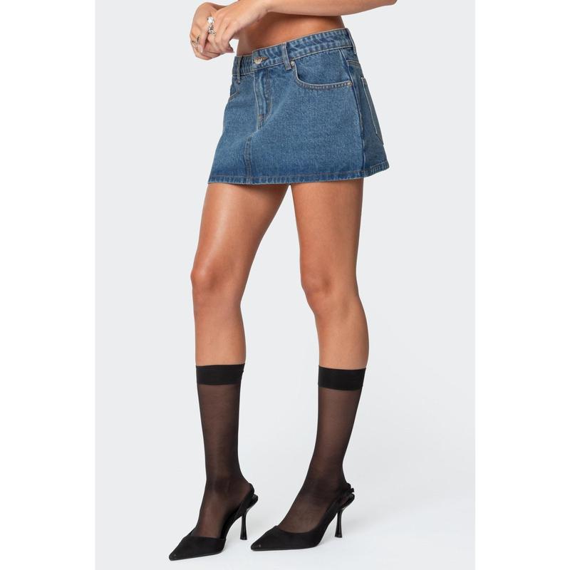 Chiara Denim Micro Skirt