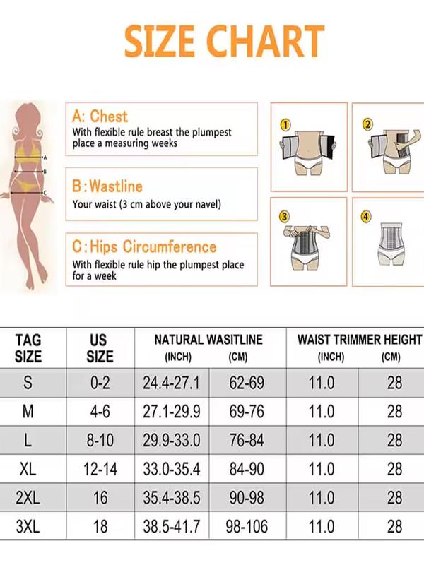 Women's Adjustable Hook & Eye Sauna Waist Trainer, Tummy Control Sports Waist Support, Workout Fitness Sweat Belt, Sports Shapewear, Comfort Cozy Tummy Control Hook Closure Fajas Colombianas Shaper