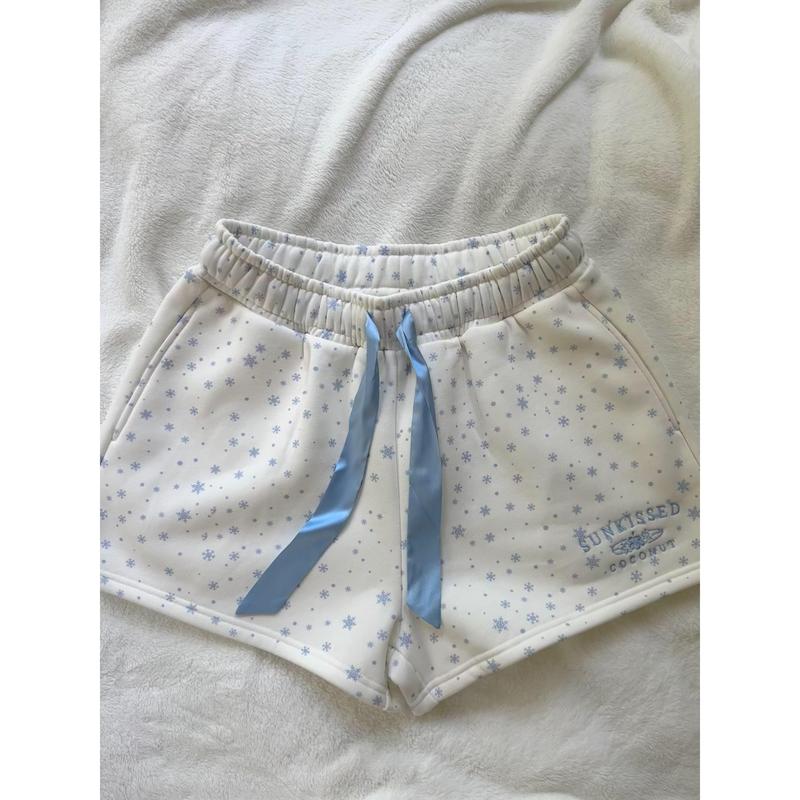 Snowflake Sunkissedcoconut Embroider Shorts