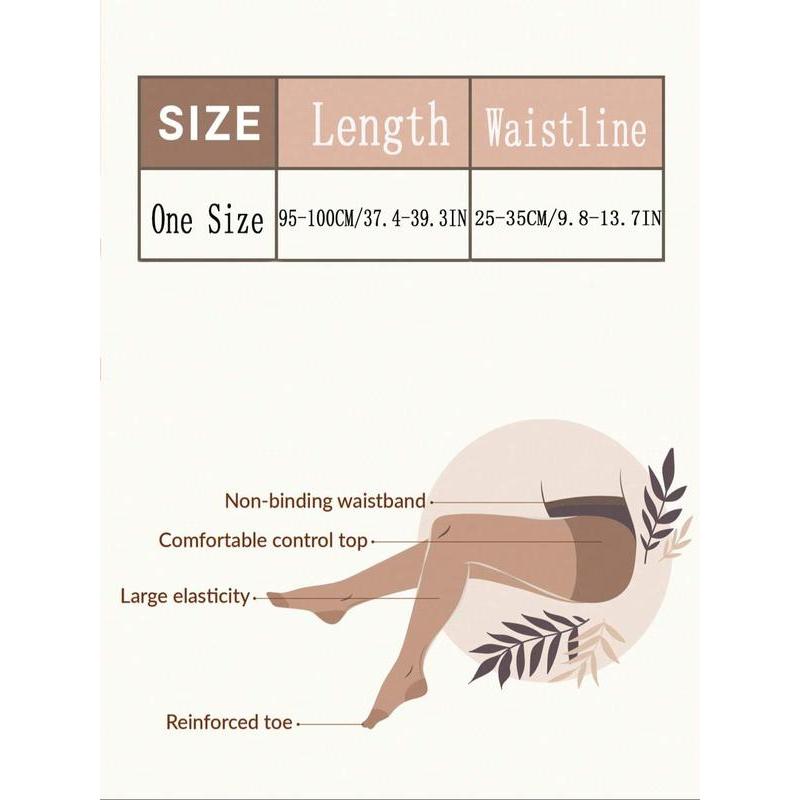 Women's Solid Color Thermal Lined Tights, Casual Comfy High Stretch Warm Pantyhose for Daily Wear, Ladies Tights for Fall & Winter Womenswear Comfort Spring Basic Minimalist loose halter top birthday dress chicago lady palestine sweatshirt