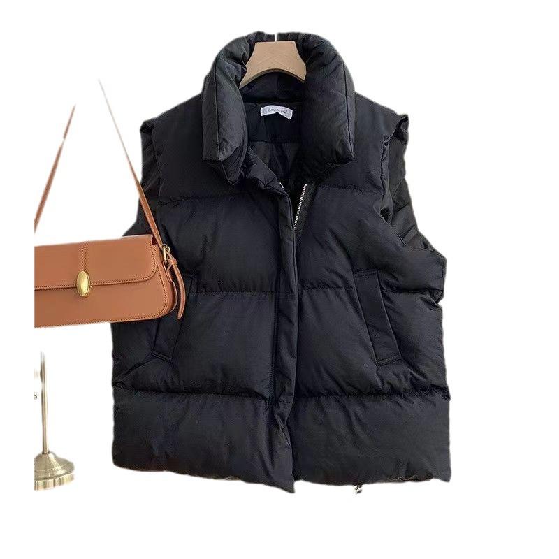 Women Warmer Oversized Puffer Gilet, Sleeveless Waistcoat Quilted Vest, Deep Pockets Adjustable Toggles Versatile Style Lightweight