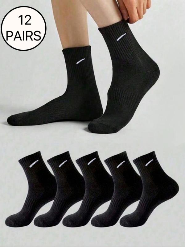 Women's Striped Print Crew Socks, Casual Comfortable Breathable Socks for Daily Wear, Multipack Knit Socks for All Seasons