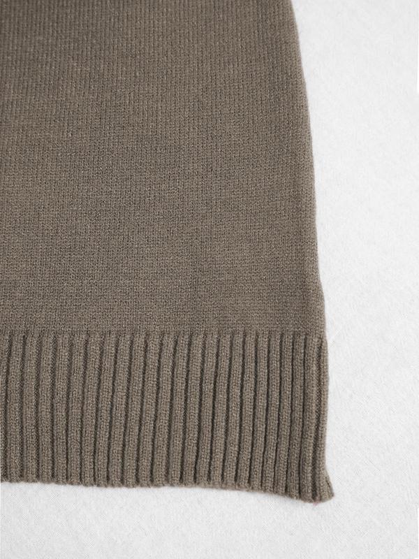 Women's Plain Split Hem V Neck Sweater Vest, Casual Solid Color Sleeveless Knitwear Top for Spring & Fall, Fashion Women's Knit Clothing for Daily Wear