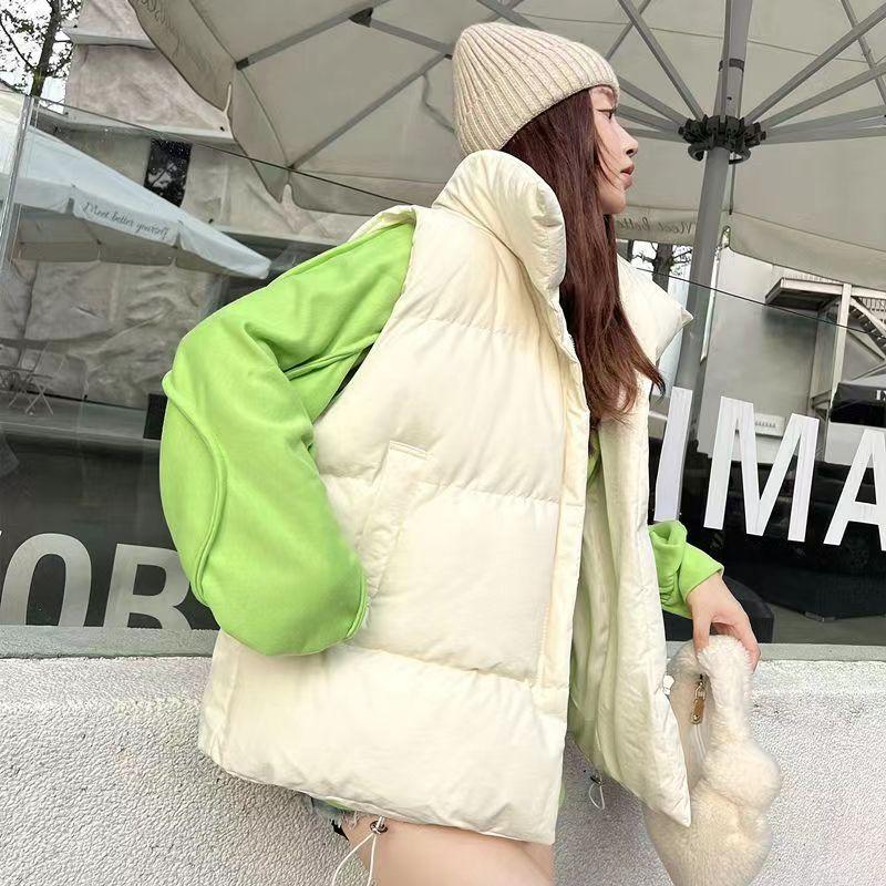 Women Warmer Oversized Puffer Gilet, Sleeveless Waistcoat Quilted Vest, Deep Pockets Adjustable Toggles Versatile Style Lightweight