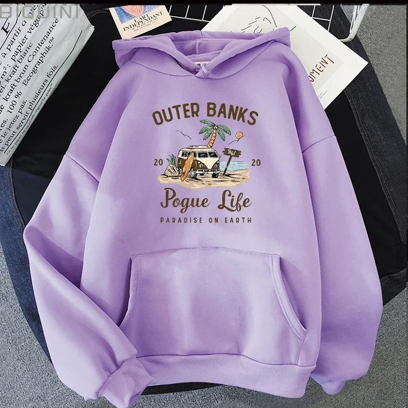 Outer Banks Pogue Life Graphic Hoody Hoodies, New Women Fashion Aesthetic Sweatshirts ,Female Kpop Style Streetwear