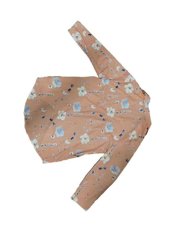  Floral Print Button Front Blouse, Casual Long Sleeve Collared Button Up Shirt for Summer, Fall Clothing Women, Going Out Tops, Shirts for Women, Summer Outfits, Women's Plus Clothing Top for Daily Wear