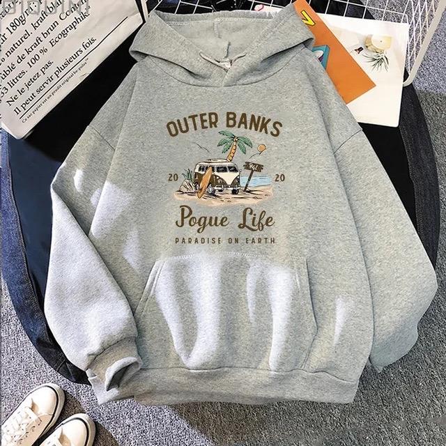 Outer Banks Pogue Life Graphic Hoody Hoodies, New Women Fashion Aesthetic Sweatshirts ,Female Kpop Style Streetwear