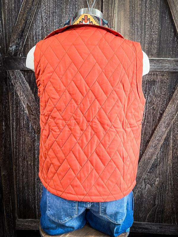 Jericho Reversible Aztec Print Quilted Vest Casual Womenswear