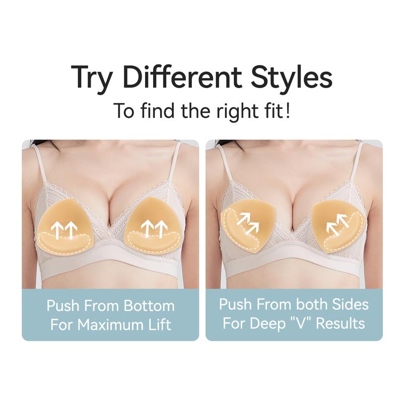 LUCKMEEY Instant Volume Sticky Inserts Double-Sided Adhesive Bra Cup Easily Customizable Material Randomly cut for Women's Outfit Enhancement Basic Minimalist Womenswear Accessories Lady Comfort Christmas