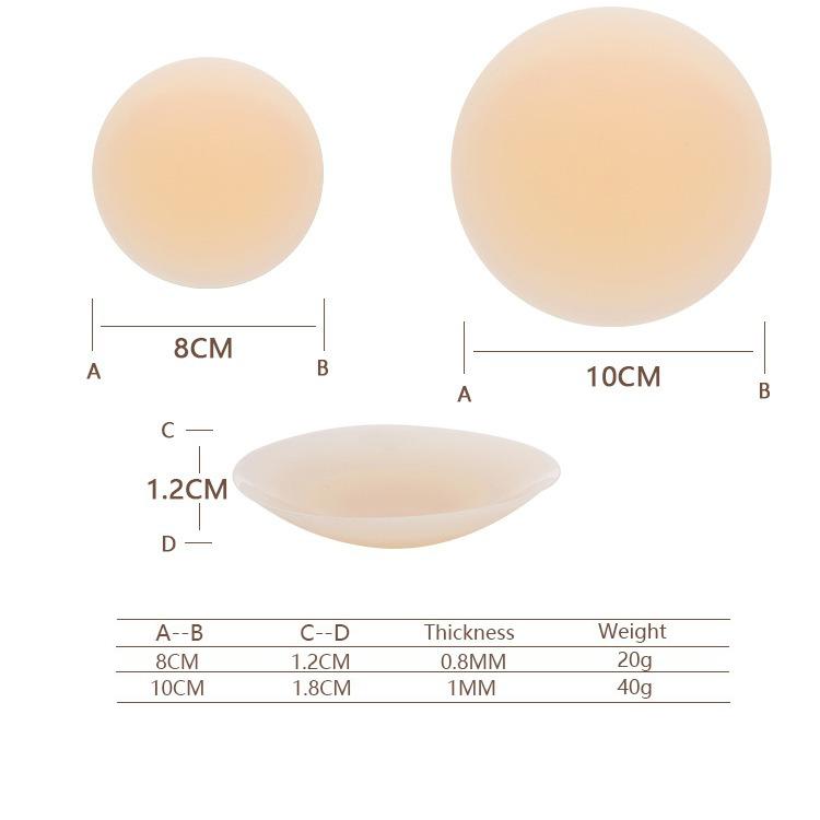 M MYODRESS Glue-free Self-adhesive Solid Breast Covers Invisible Traceless Anti-bump Silicone nipple Covers