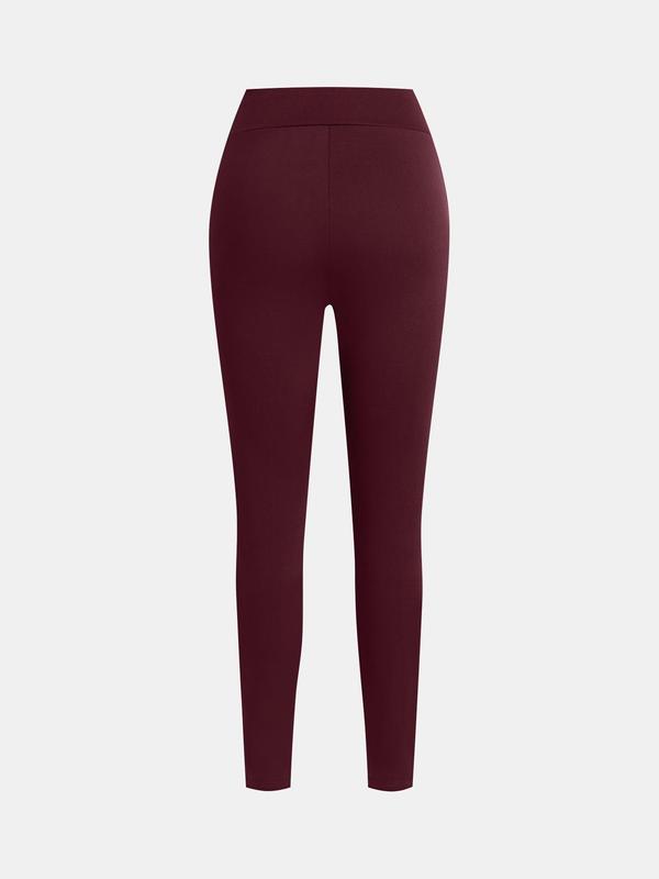 YOZY Christmas Deals, Women's Patchwork Zipper Skinny Leggings, Casual Comfy Tight-fitting Trousers for Daily Wear, Ladies Bottoms for Fall & Winter, Christmas 2024 Trend, Fall & Winter Clothes