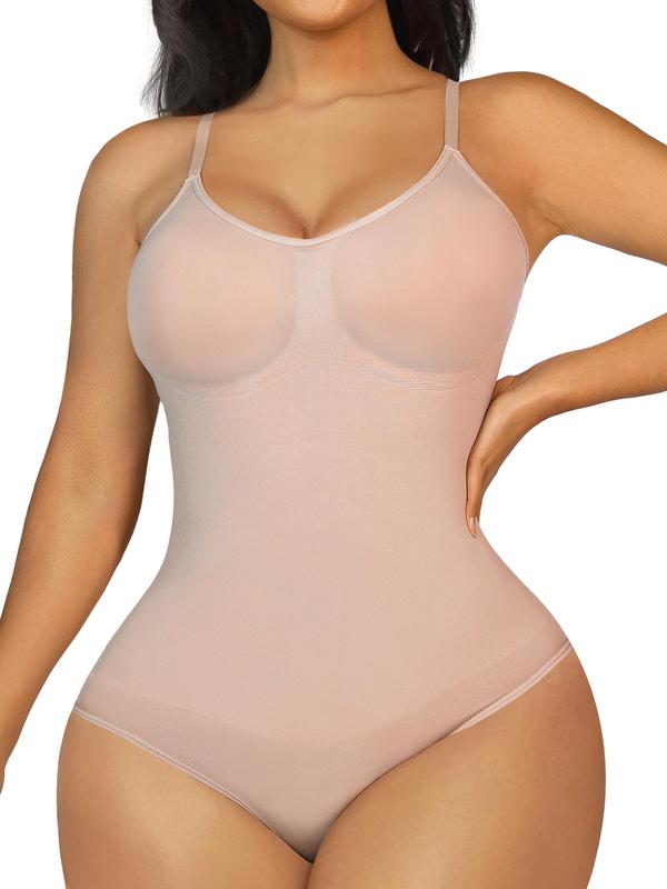 Shapewear Bodysuit for Women, Tummy Control Butt Lifting Adjustable Straps Body Shaper, Backless Seamless Shapewear