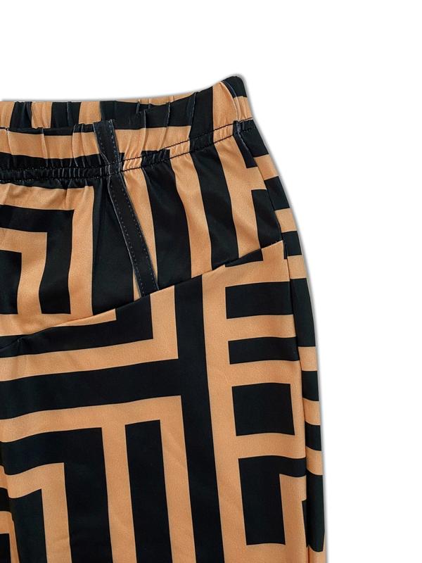 Women's All Over Print Elastic Waist Leggings, Casual Comfy Skinny Pants for Daily Wear, Ladies Bottoms for All Seasons