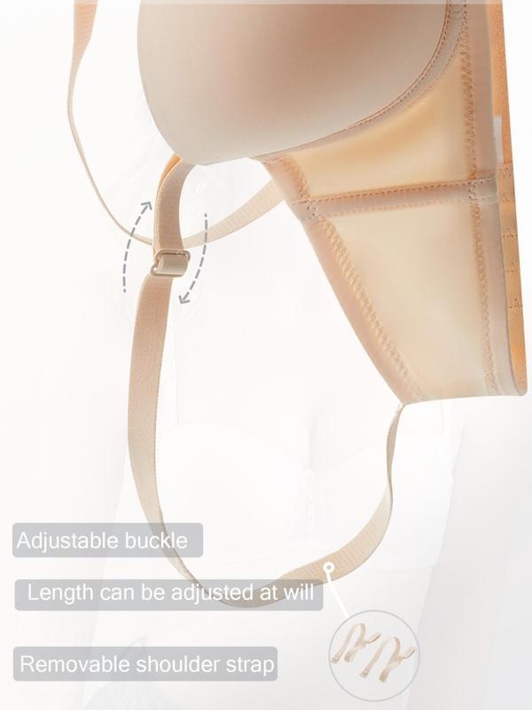 Women's Adjustable Strap Bra, Korean Wear, Solid Underwire Push up Bra, Soft Comfortable Bralette for All Seasons, Korean Streetwear