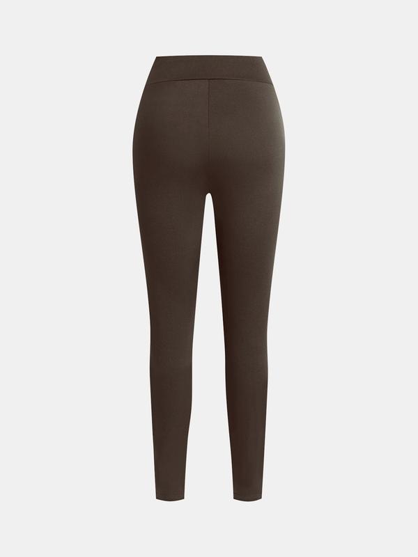YOZY Christmas Deals, Women's Patchwork Zipper Skinny Leggings, Casual Comfy Tight-fitting Trousers for Daily Wear, Ladies Bottoms for Fall & Winter, Christmas 2024 Trend, Fall & Winter Clothes