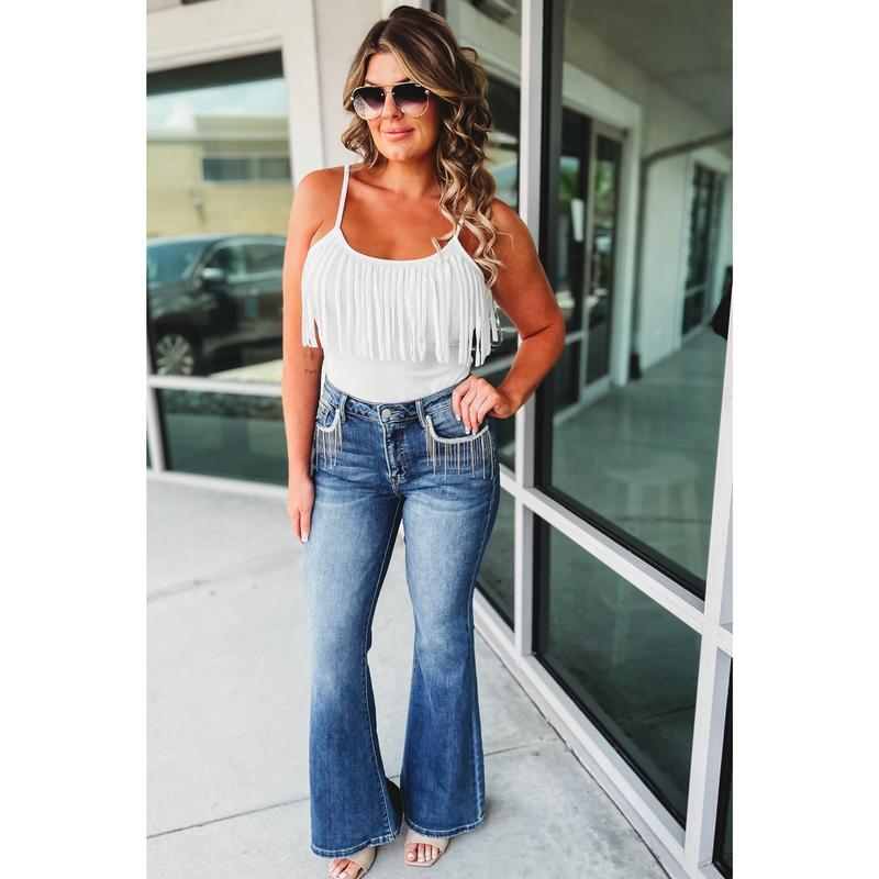 (More colors) Country Vibes Fringe Bodysuit