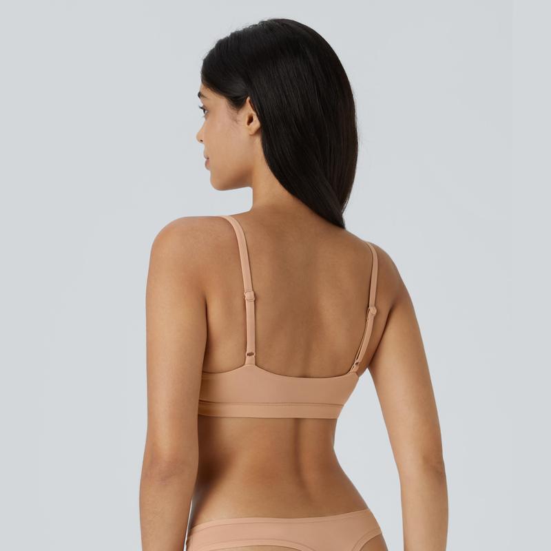 Halara High Stretch Skin Friendly Adjustable Strap Backless Lounge Underwear Bra