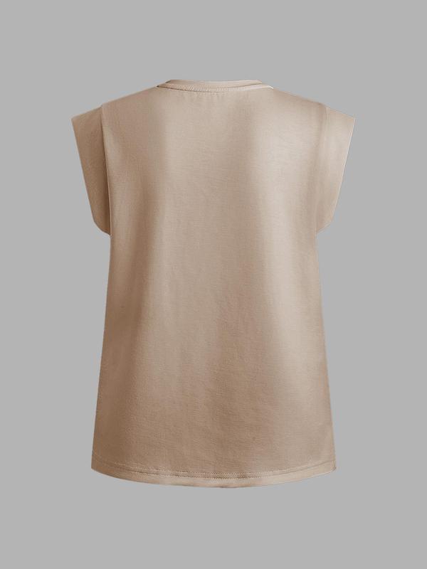 YOZY [4 colors, size 4-14] Basic Plain Round Neck Batwing Sleeve Tee, Casual Comfy T-shirt, 2024 Women's Summer Outfits for Daily Wear, [S-XXL]