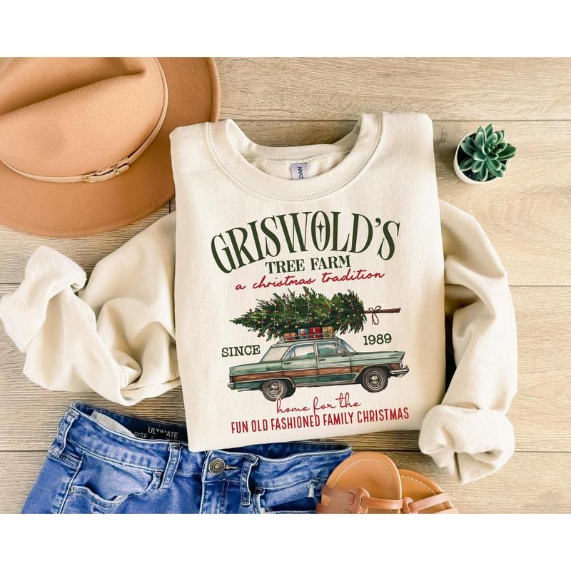 Griswold's Christmas Sweatshirt, Christmas Family, Christmas Gift, Tree Sweater, Griswold's Tree Farm Since 1989 Shirt, Cute Christmas Shirt