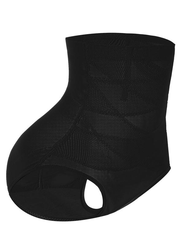 Women's Plain High Waist Sheer Tulle Shapewear Panty, Casual Comfort Tummy Control Slimming Shaper for Lady, Women's Minimalist Shapewear Bottoms for All Seasons, Womenswear
