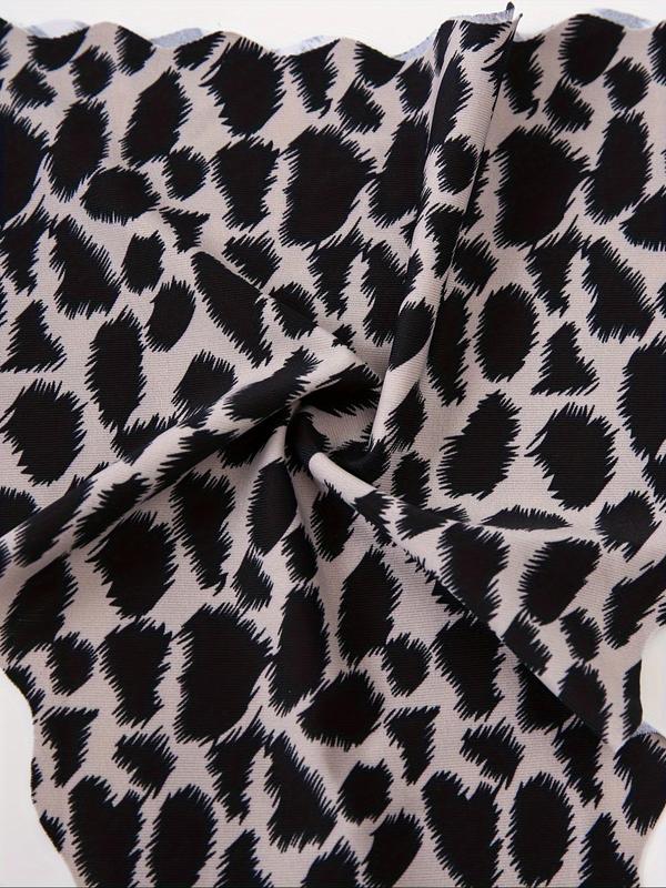 Women's Plain leopard Print Scallop Trim Seamless Thong, Casual Comfy Breathable Panty,  Underwear for Women, Summer Knicker, Underwear for All Seasons